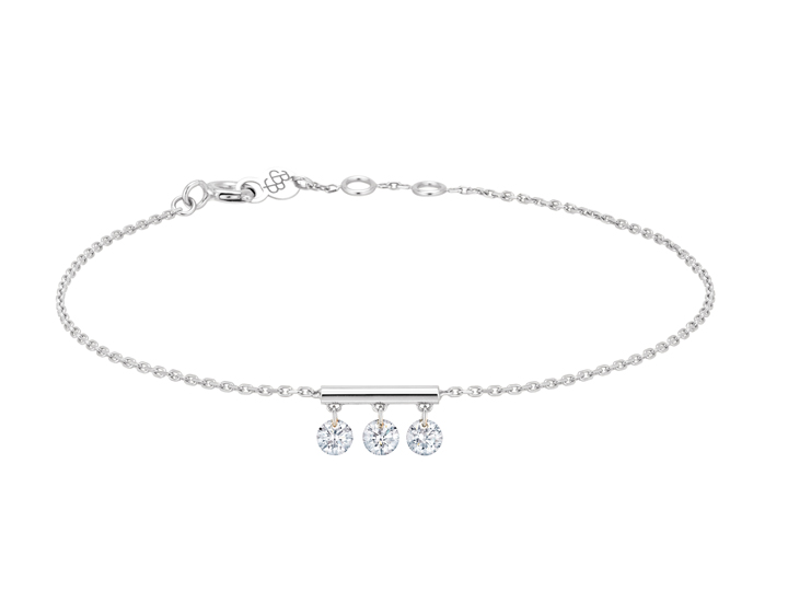 BRACELET Pampilles, 3 diamants brillants, 0,30 carat