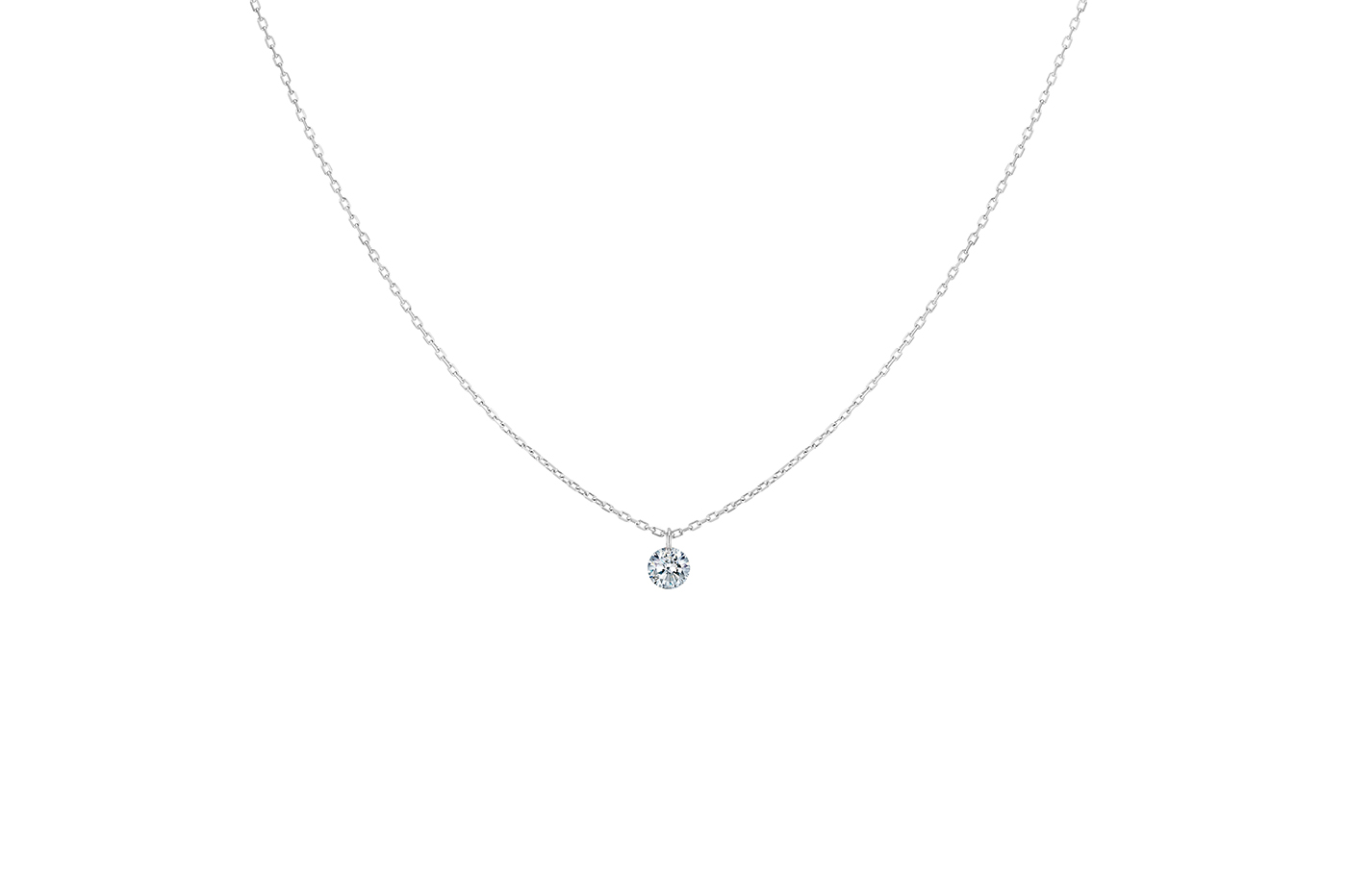 COLLIER 360° – DIAMANT SOLITAIRE, 0,10 ct approx., or 18KT, 1gr. 360° Référence :  PE0001YGDI -2