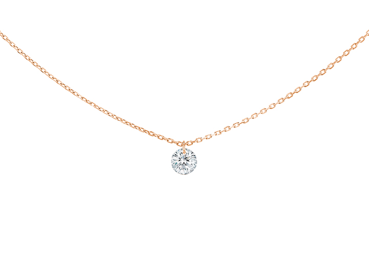 COLLIER 360°, diamant brillant, 0,10 carat 360° Référence :  PE0001PGDI -1