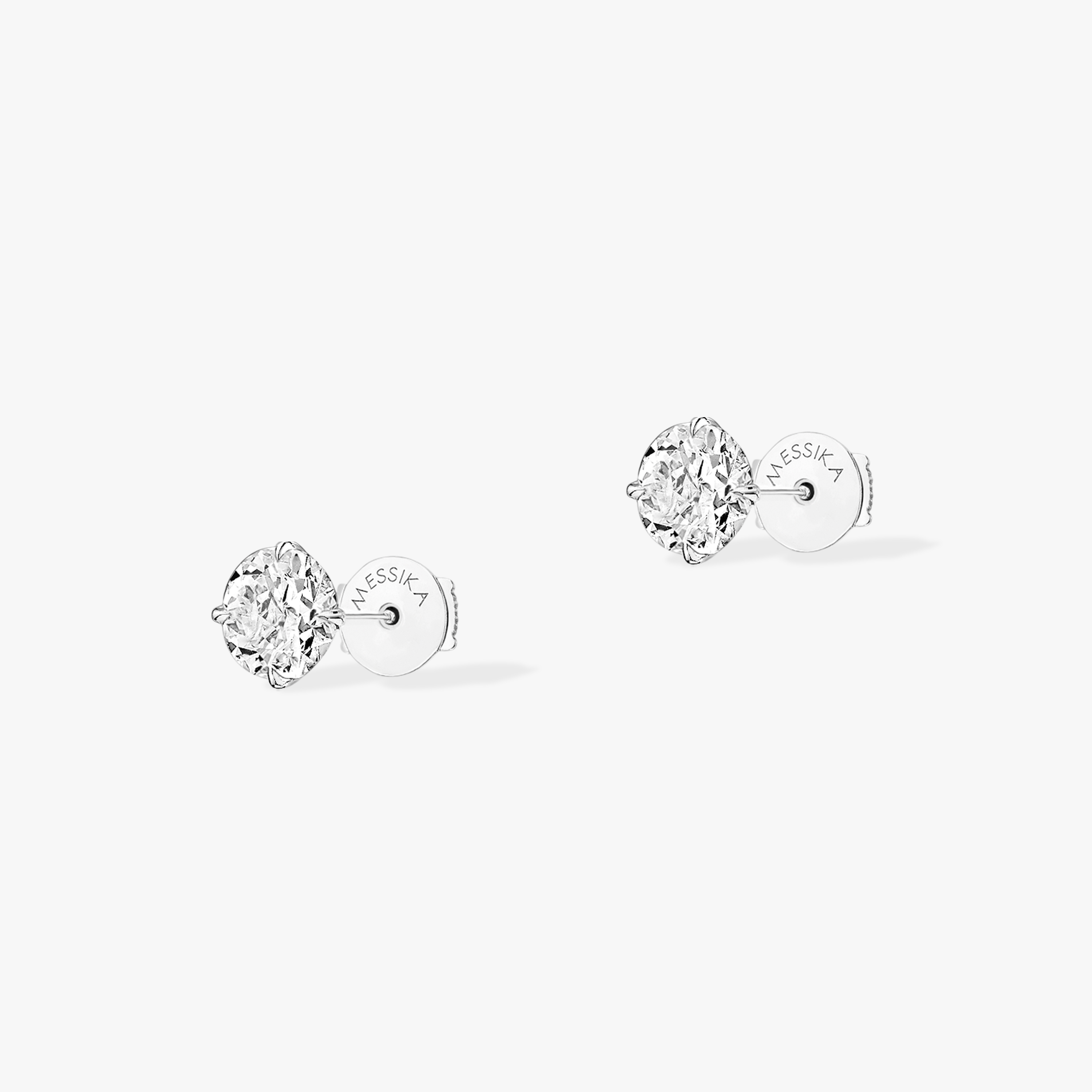 Boucles Puces Brillant 0,25ct G/VS d'oreilles Diamant Or Blanc (E)Motion Référence :  08620-WG -2