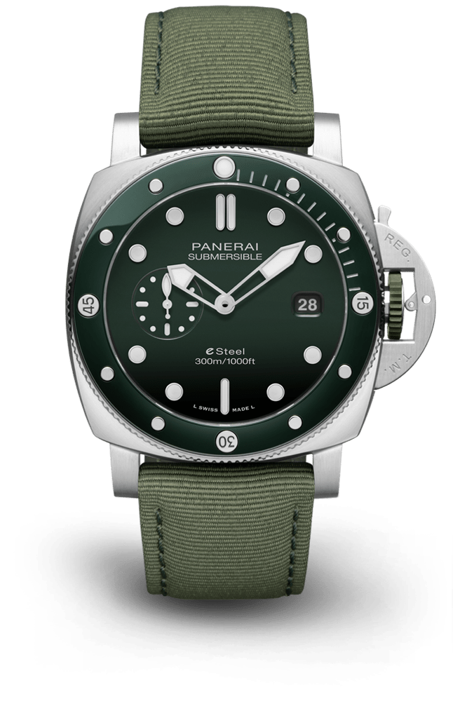 Submersible QuarantaQuattro eSteel™ Verde Smeraldo SUBMERSIBLE Référence :  PAM01287 -1