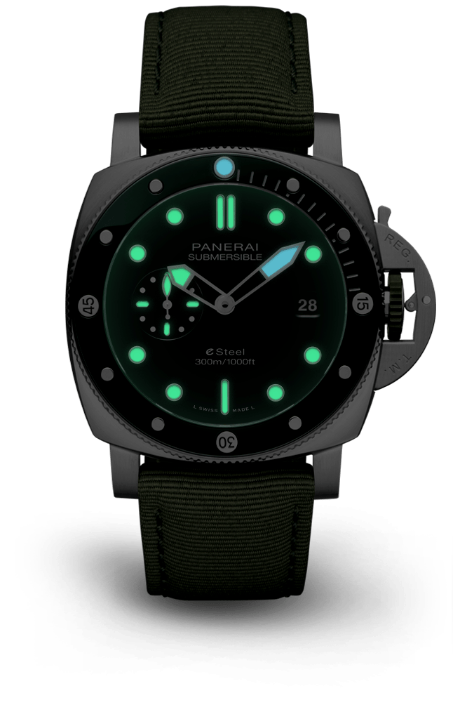 Submersible QuarantaQuattro eSteel™ Verde Smeraldo SUBMERSIBLE Référence :  PAM01287 -3
