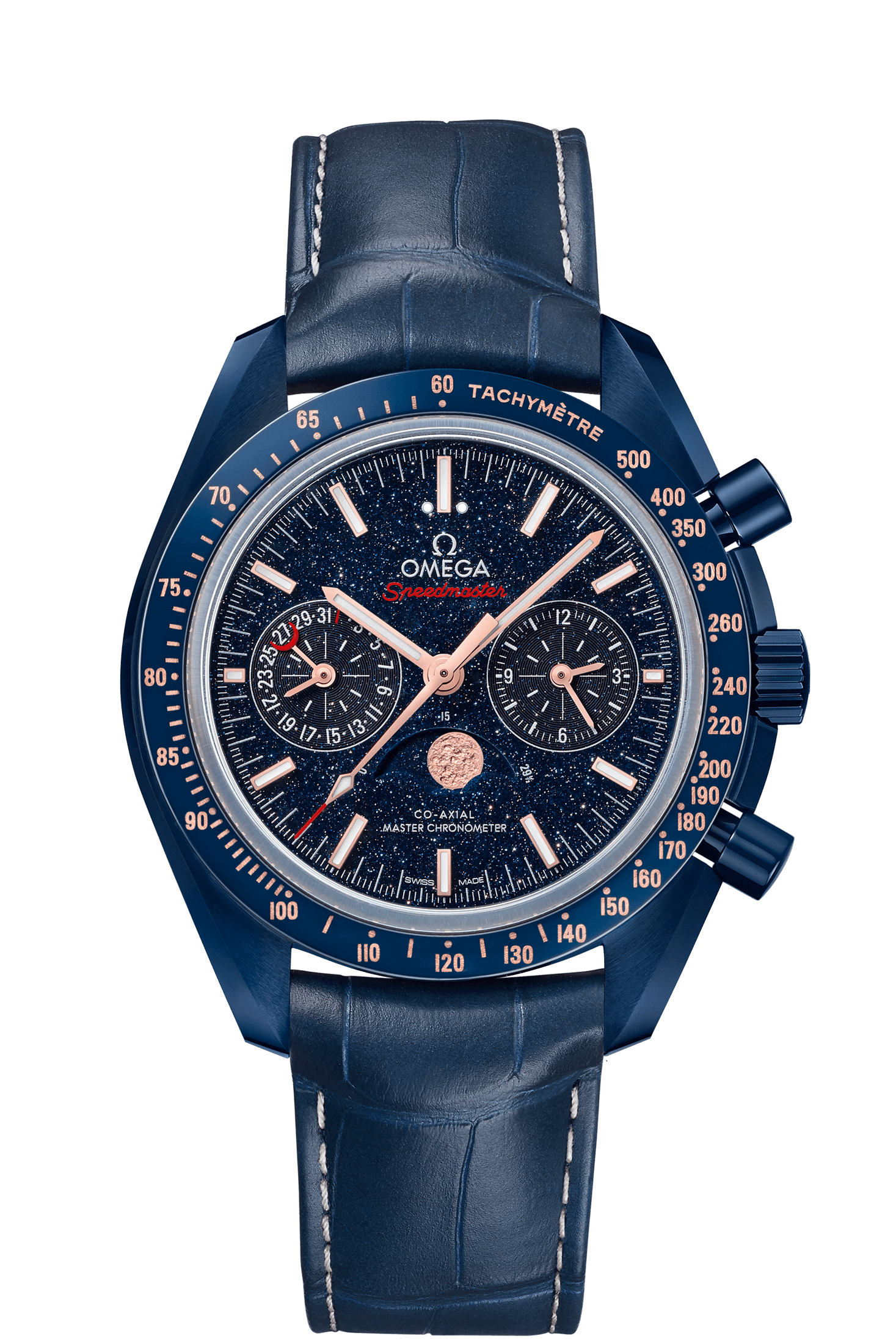 Phases de lune Co‑Axial Master Chronometer Moonphase Chronograph 44.25 mm Speedmaster Référence :  304.93.44.52.03.002 -1
