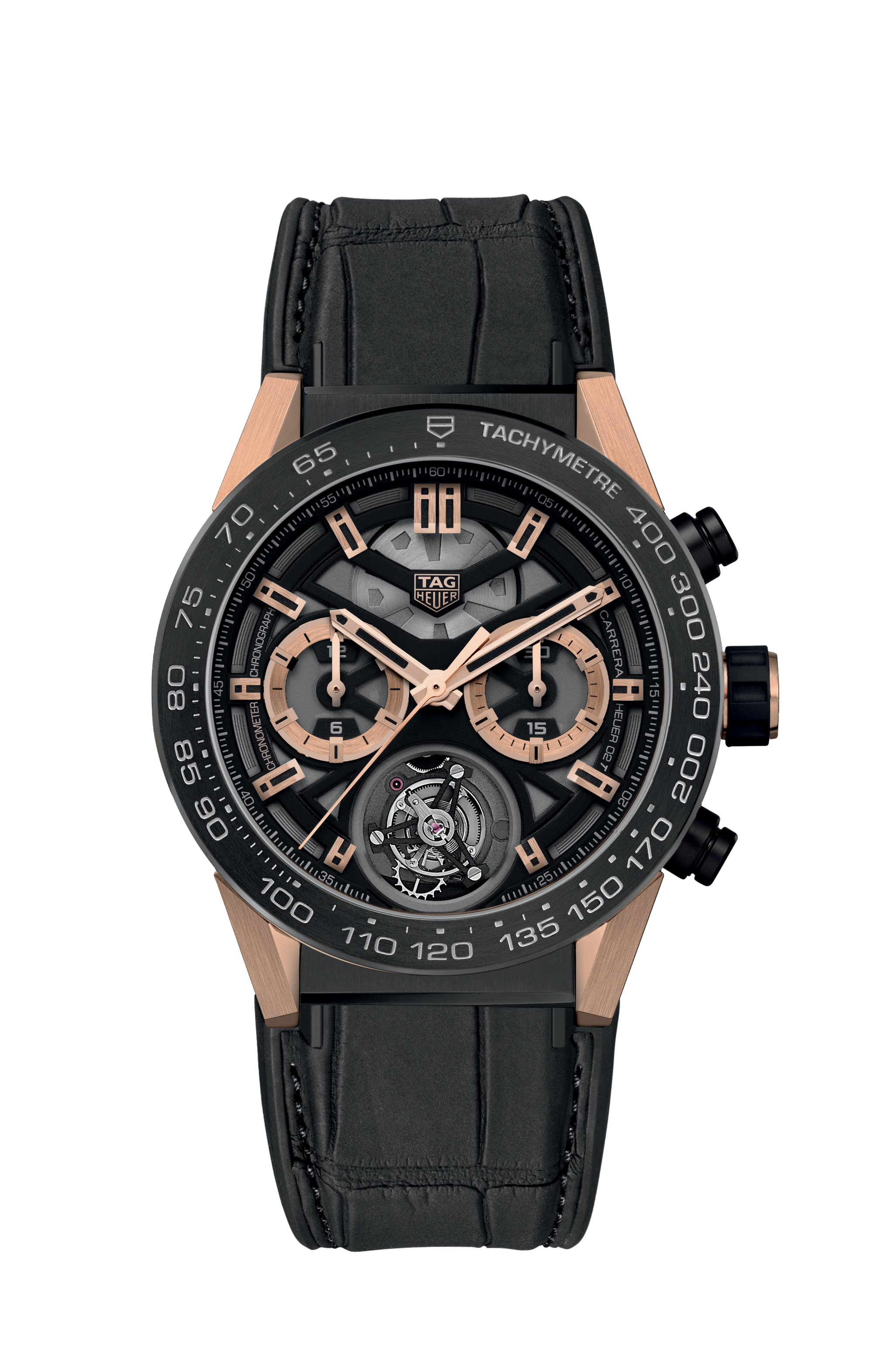 TAG Heuer Carrera                                                                                                 Chronographe automatique                   -                       Diamètre 45 mm                                                            