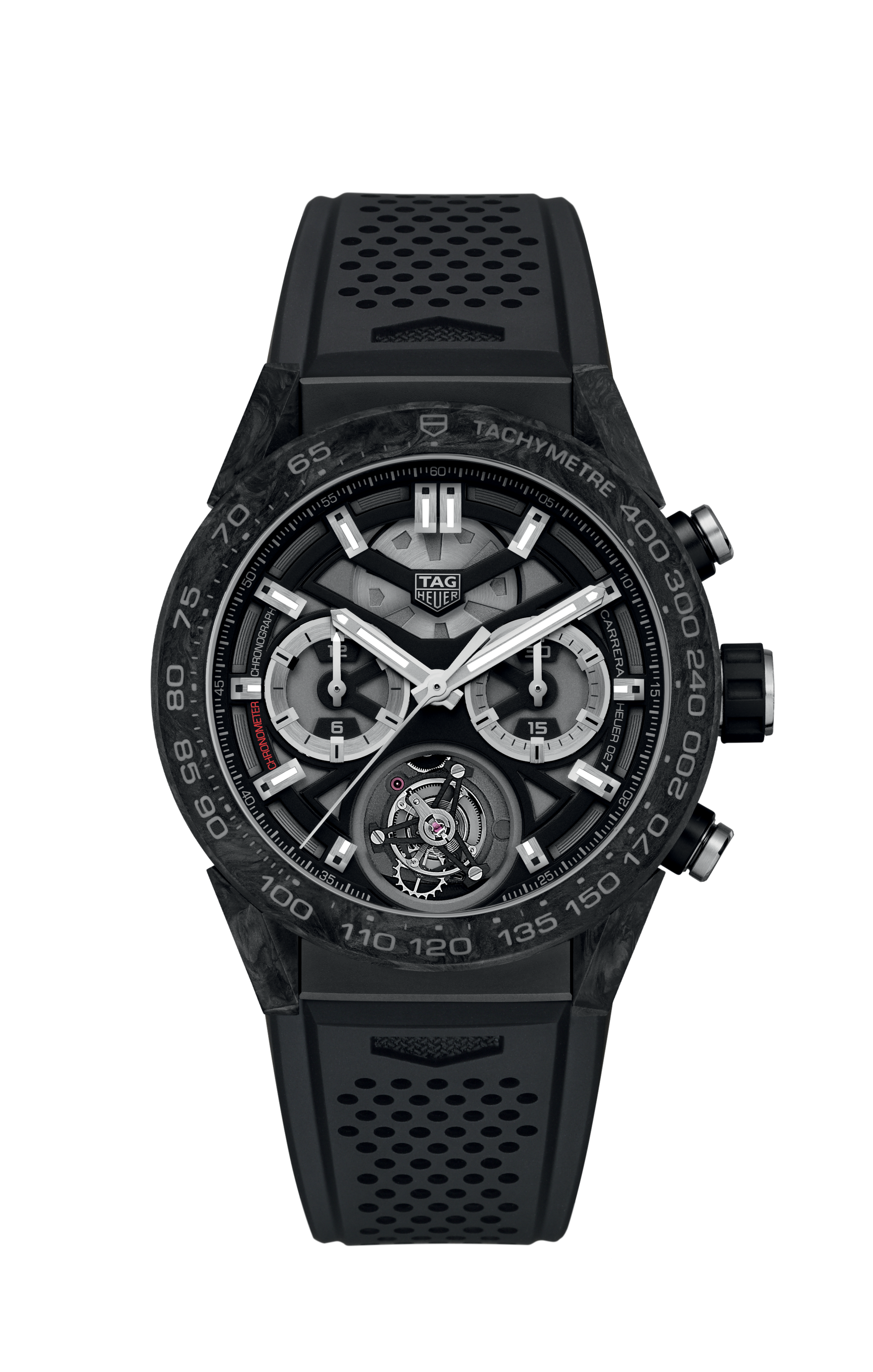 TAG Heuer Carrera                                                                                                 Chronographe automatique                   -                       Diamètre 45 mm                                                            