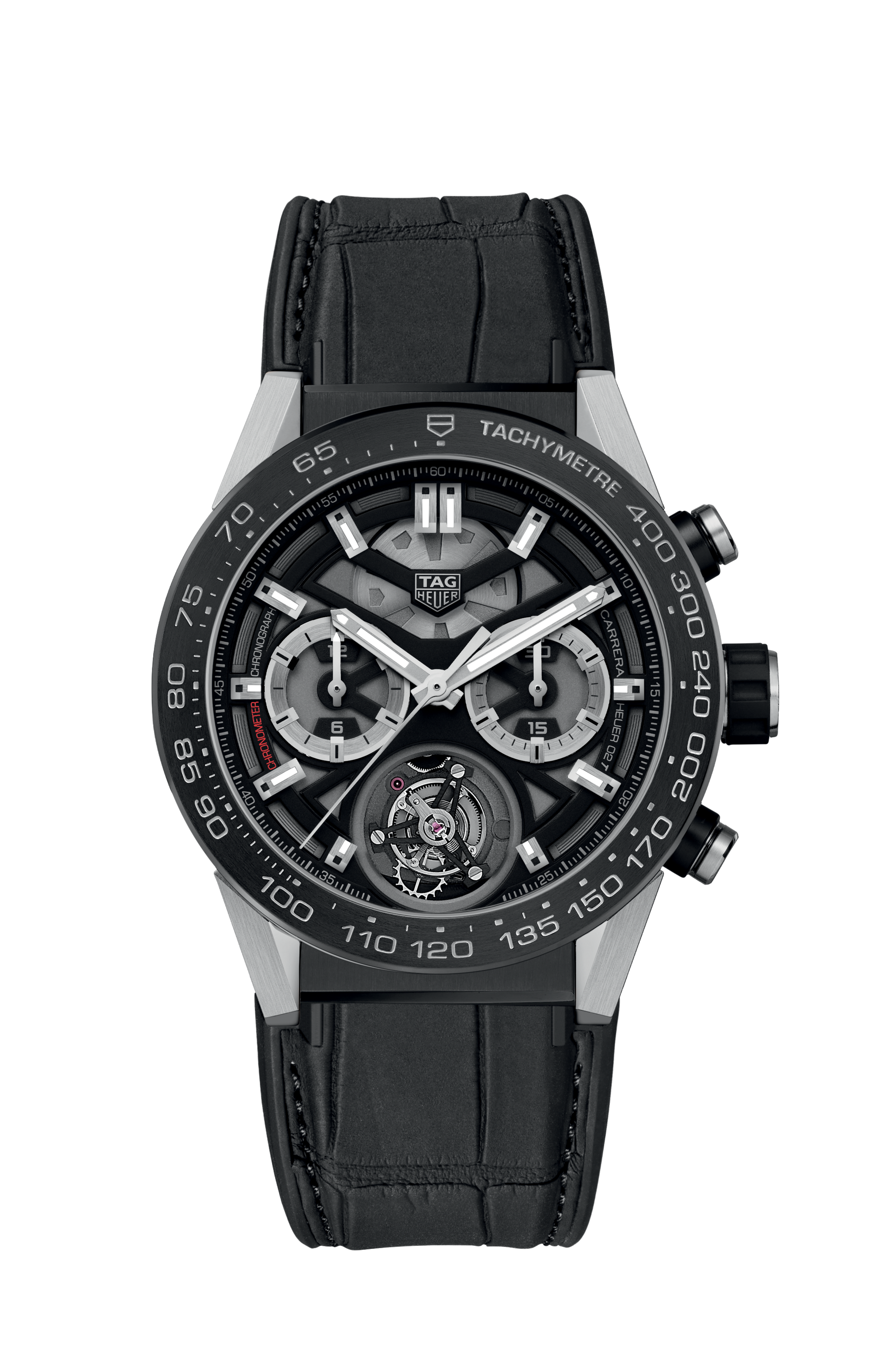 TAG Heuer Carrera                                                                                                 Chronographe automatique                   -                       Diamètre 45 mm                                                            