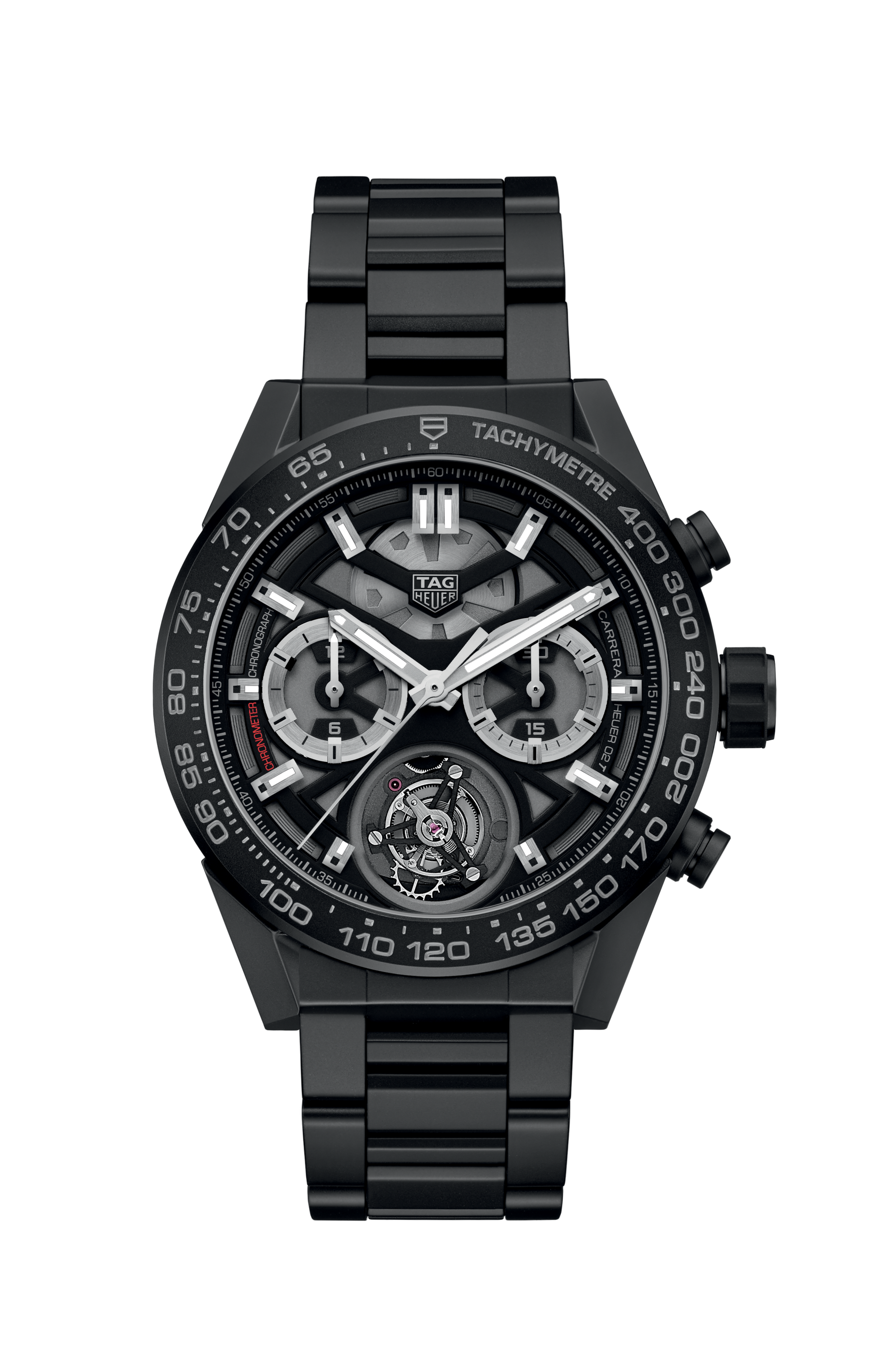 TAG Heuer Carrera                                                                                                 Chronographe automatique                   -                       Diamètre 45 mm                                                            