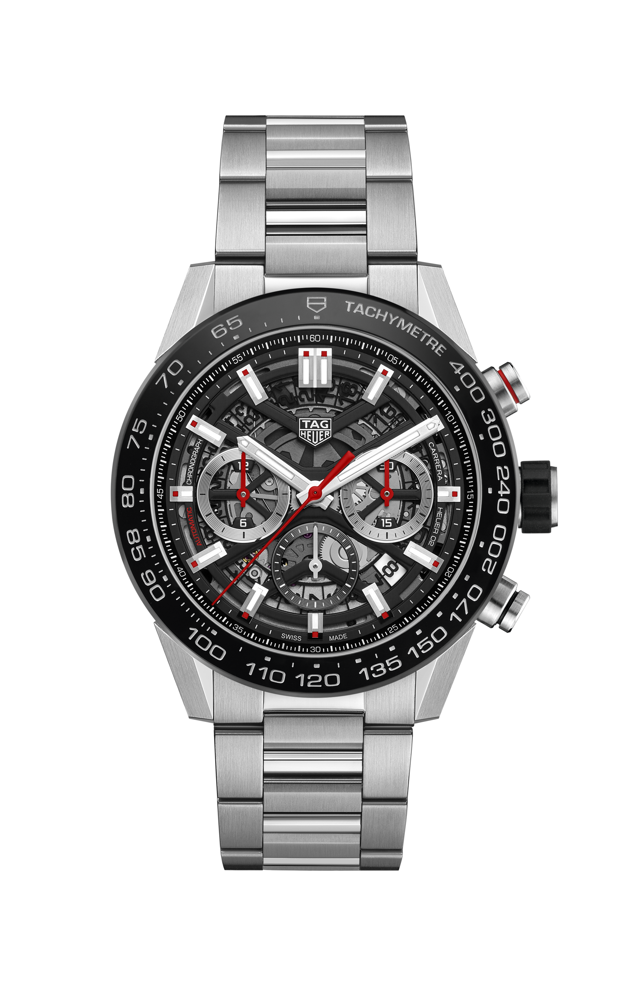 TAG Heuer Carrera                                                                                                 Chronographe automatique                   -                       Diamètre 45 mm                                                            