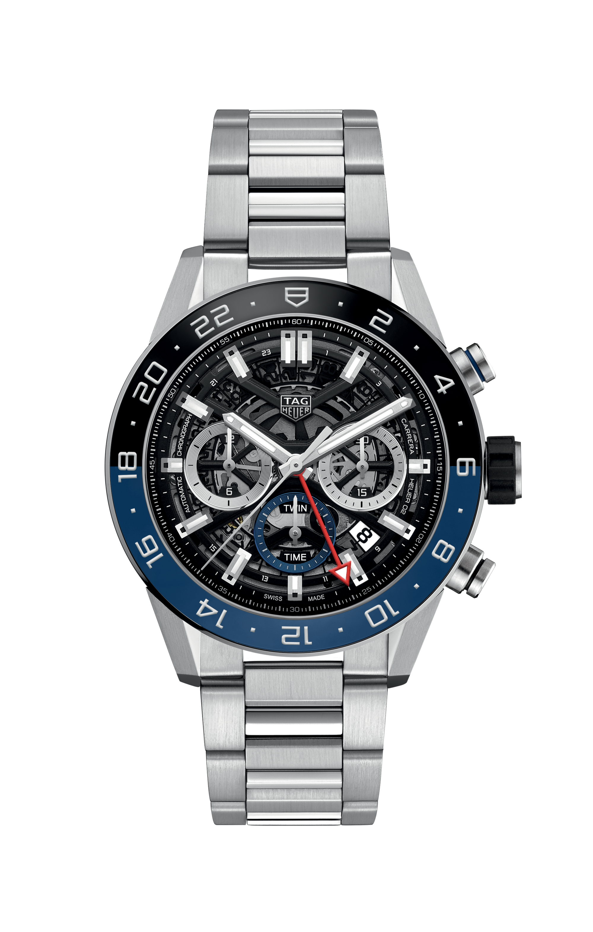 TAG Heuer Carrera                                                                                                 Chronographe automatique                   -                       Diamètre 45 mm                                                            