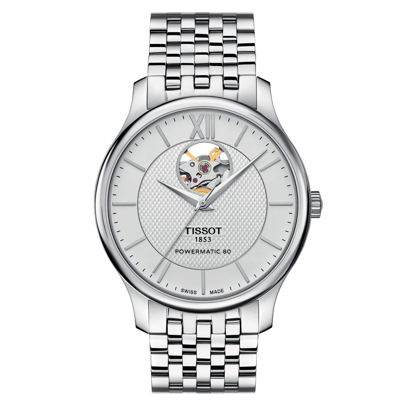Tissot Tradition Powermatic 80 Open Heart T-Classic Référence :  T063.907.11.038.00 -1