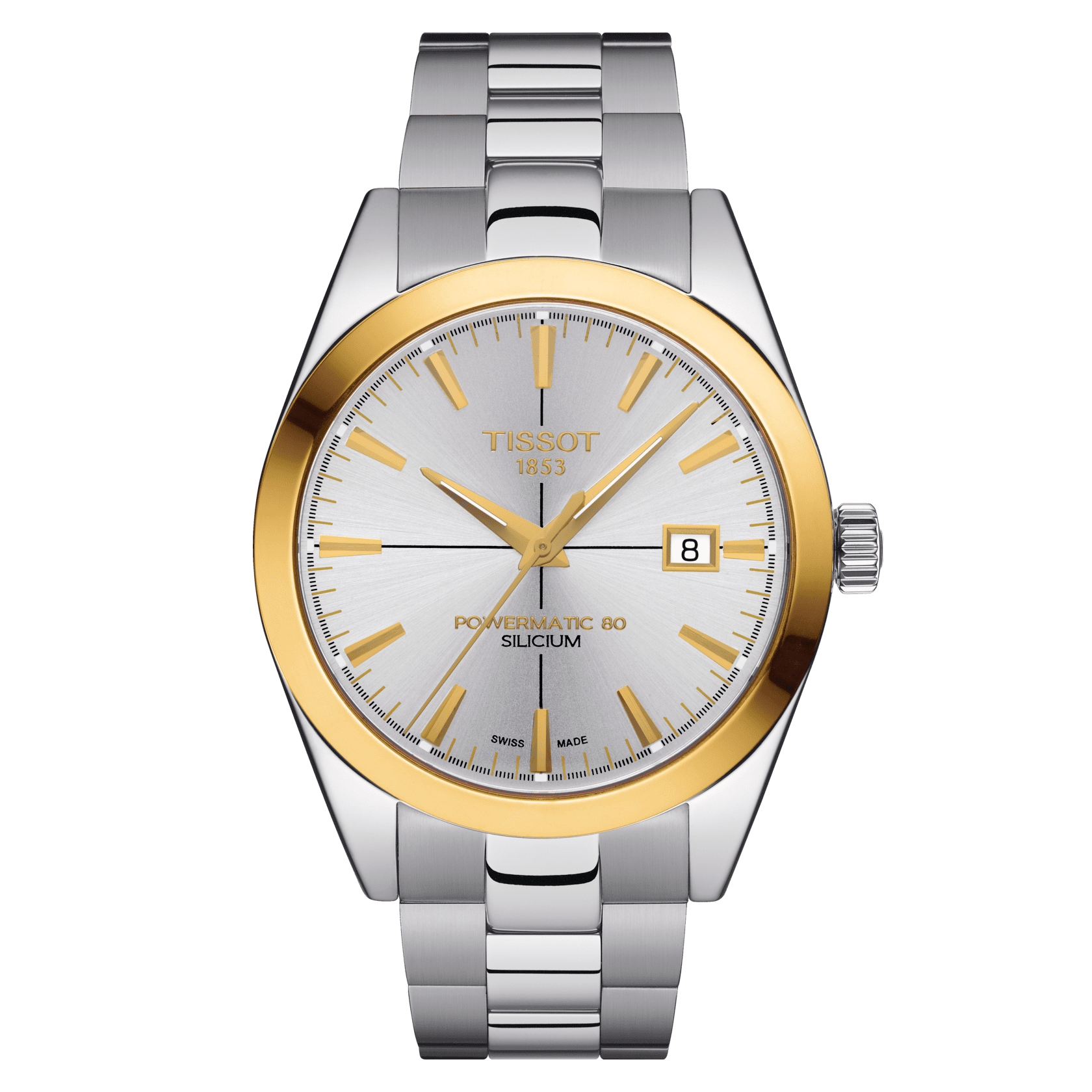 TISSOT GENTLEMAN POWERMATIC 80 SILICIUM SOLID 18K GOLD BEZEL