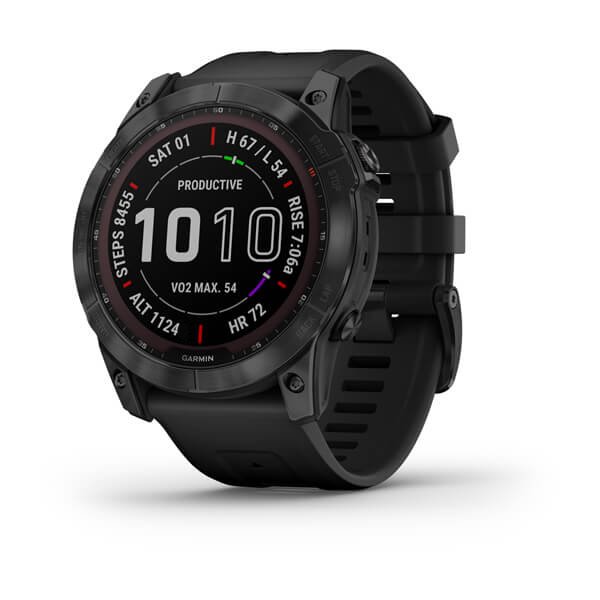 fenix® 7X Sapphire Solar - Titane avec revêtement Black DLC et bracelet noir