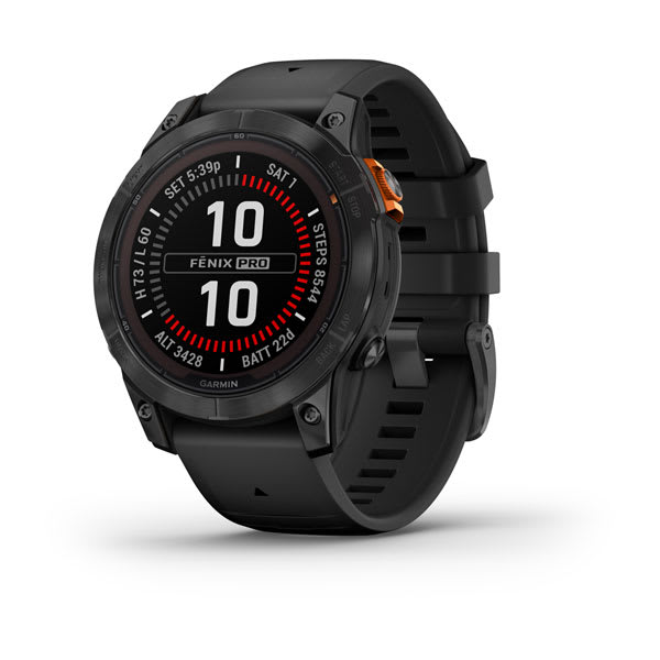 fenix® 7 Pro Solar Edition - Gray avec bracelet noir