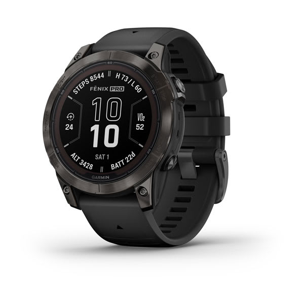 Montre connectée Garmin Fenix 7S Solar Gray avec bracelet silicone