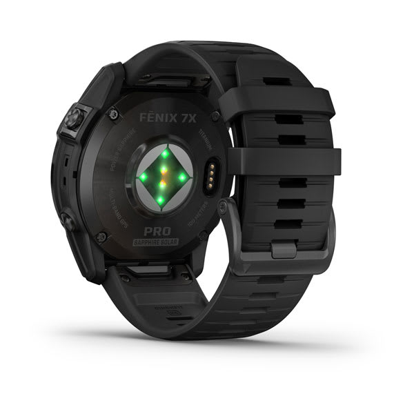 fenix® 7X Pro Sapphire Solar Edition - Titane avec revêtement en Carbon Gray DLC et bracelet noir Fenix® 7 Référence :  010-02778-11 -12