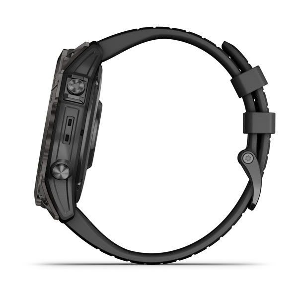 fenix® 7X Pro Sapphire Solar Edition - Titane avec revêtement en Carbon Gray DLC et bracelet noir Fenix® 7 Référence :  010-02778-11 -13