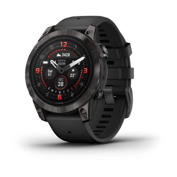 epix™ Pro (Gen 2) Sapphire Edition | 47 mm - Titane avec revêtement en Carbon Gray DLC et bracelet noir epix™ Référence :  010-02803-11 -1