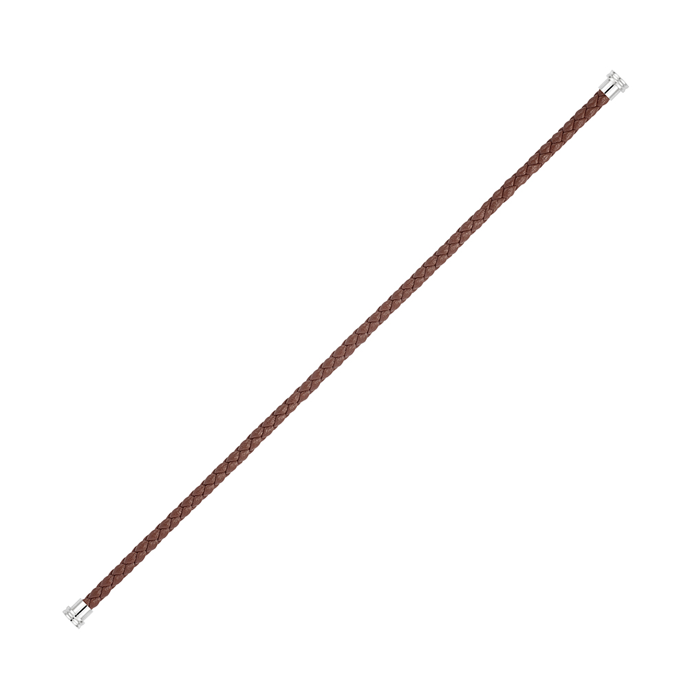 Câble moyen modèle en cuir tressé marron Force 10 Référence :  6B0911 -1