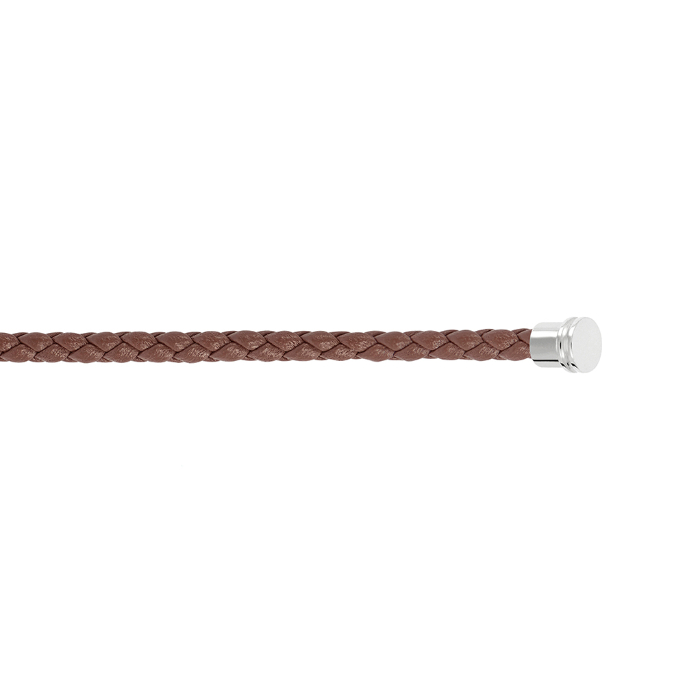 Câble moyen modèle en cuir tressé marron Force 10 Référence :  6B0911 -2