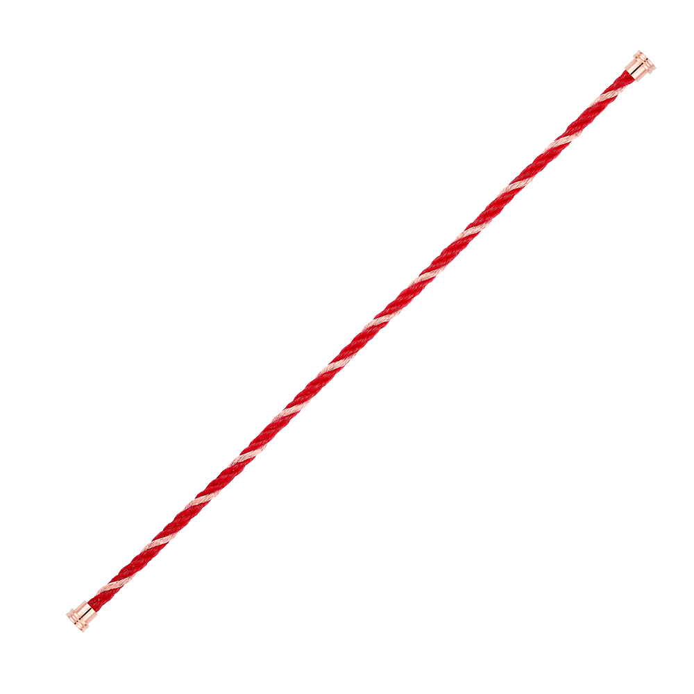 Cable or rose 750/1000e et textile rouge Force 10 Référence :  6B1033 -2