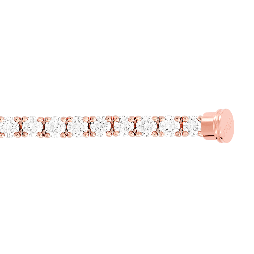 Bracelet ligne diamants or rose 750/1000e Force 10 Référence :  6J0192 -1