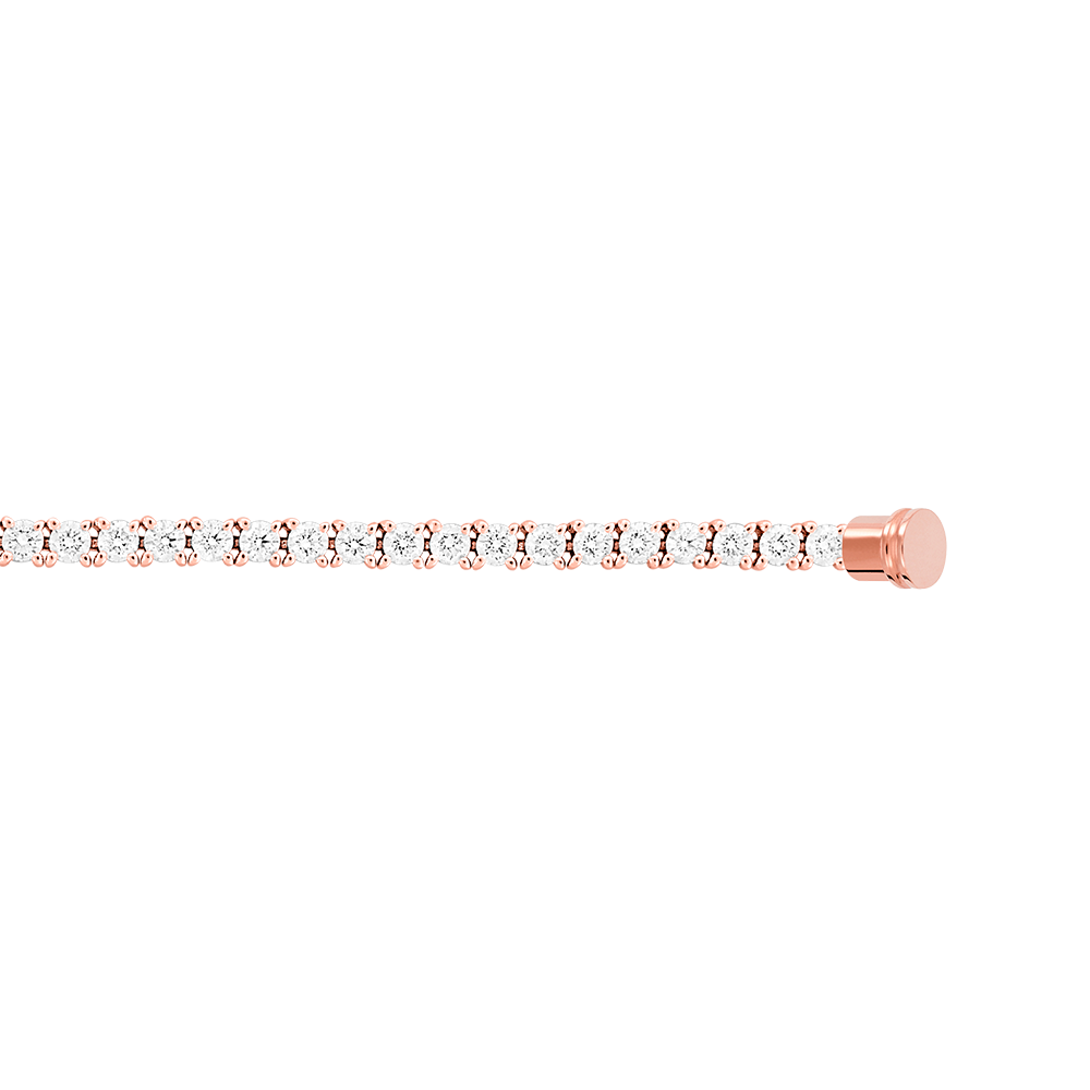 Bracelet ligne diamants or rose 750/1000e Force 10 Référence :  6J0193 -1