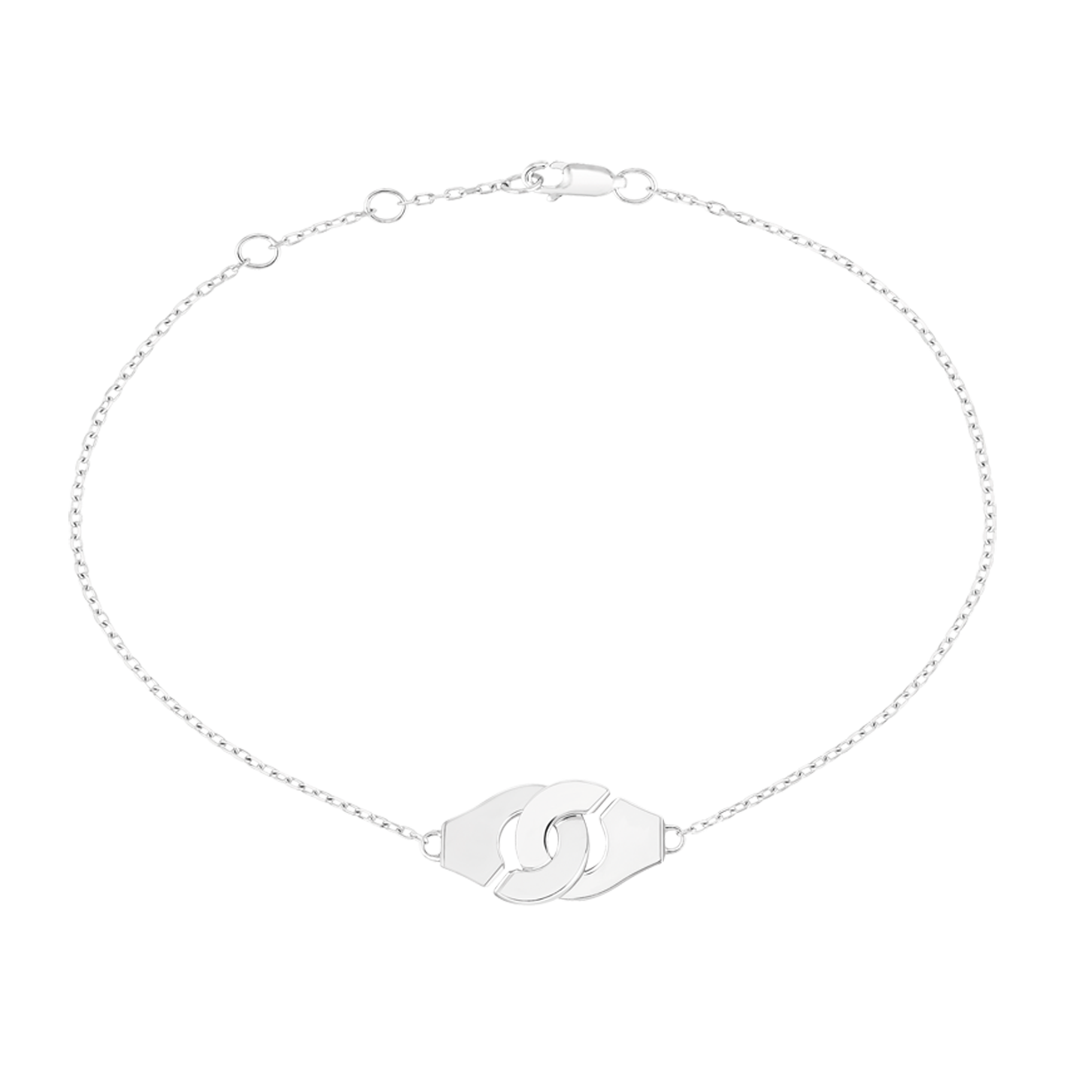 Bracelet Menottes dinh van R8 or blanc