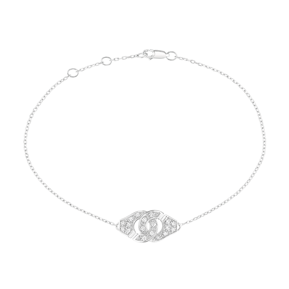 Bracelet Menottes dinh van R8 or blanc et diamants Menottes dinh van Référence :  301222 -3