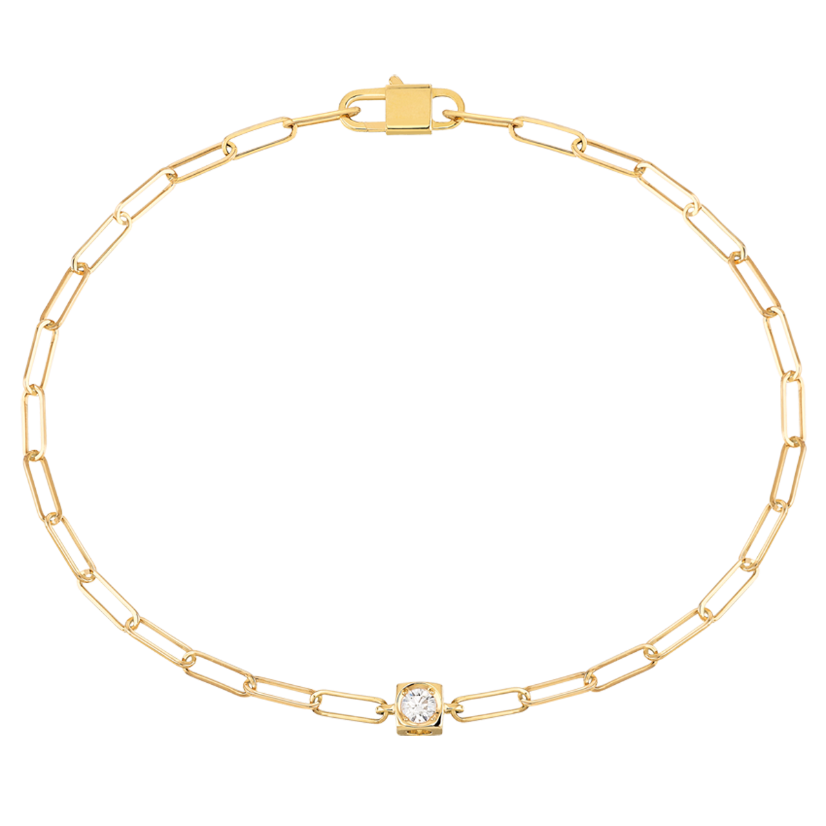 Bracelet Le Cube Diamant or jaune et diamant Menottes dinh van Référence :  308511 -1