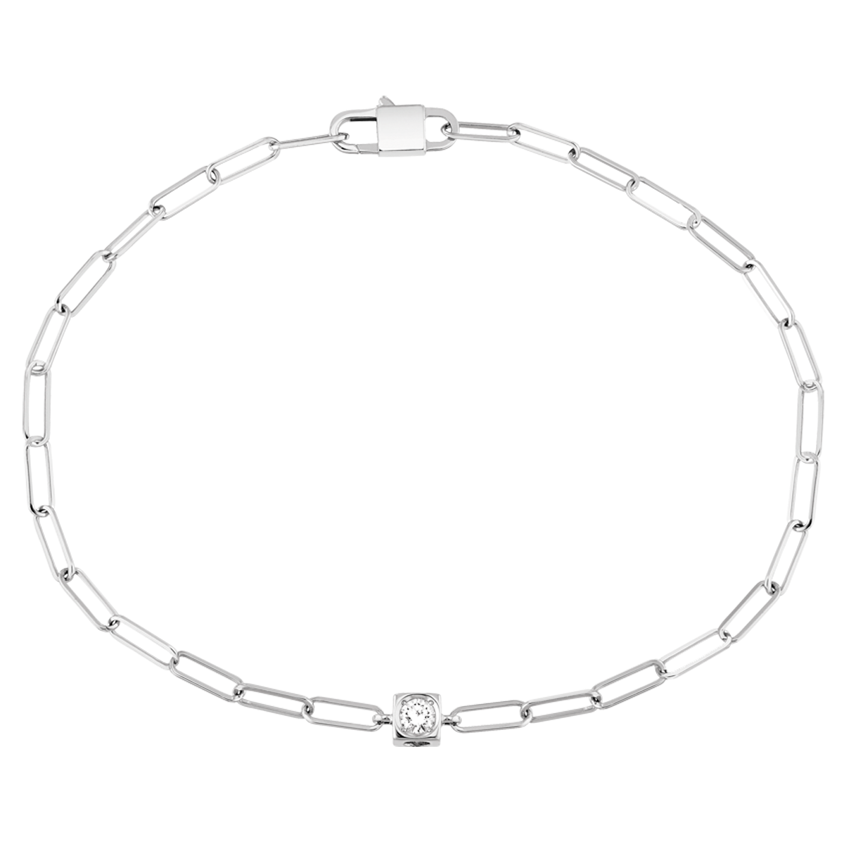 Bracelet Le Cube Diamant or blanc et diamant