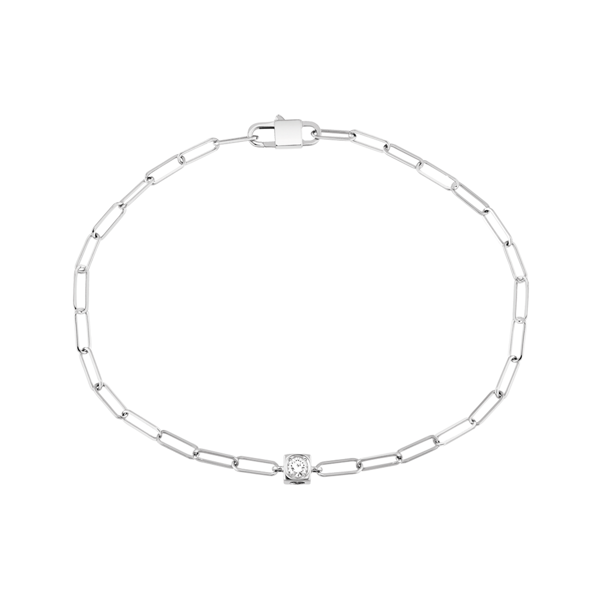 Bracelet Le Cube Diamant or blanc et diamant Menottes dinh van Référence :  308512 -3
