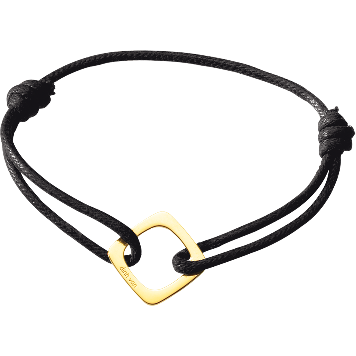Bracelet sur cordon Impression grand modèle or jaune Menottes dinh van Référence :  314101 -1