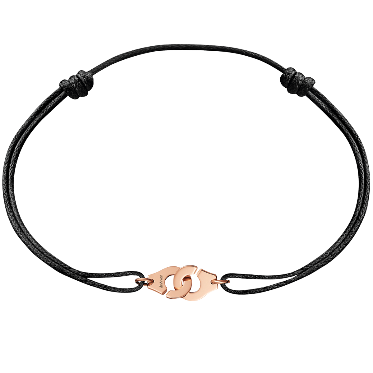 Bracelet sur cordon Menottes dinh van R8 or rose