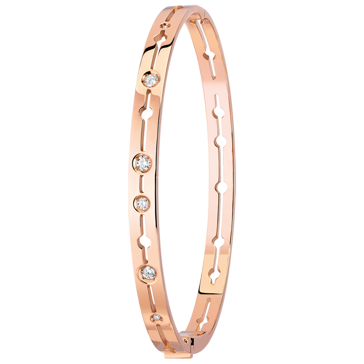 Bracelet Pulse or rose et diamants Menottes dinh van Référence :  328115 -1