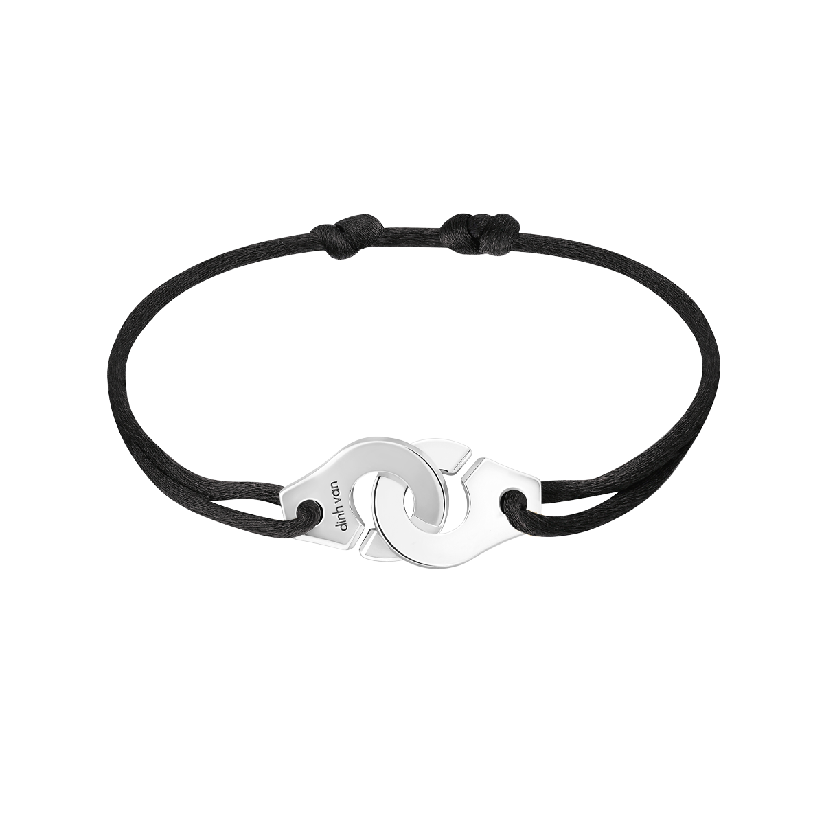 Bracelet sur cordon Menottes dinh van R12 argent