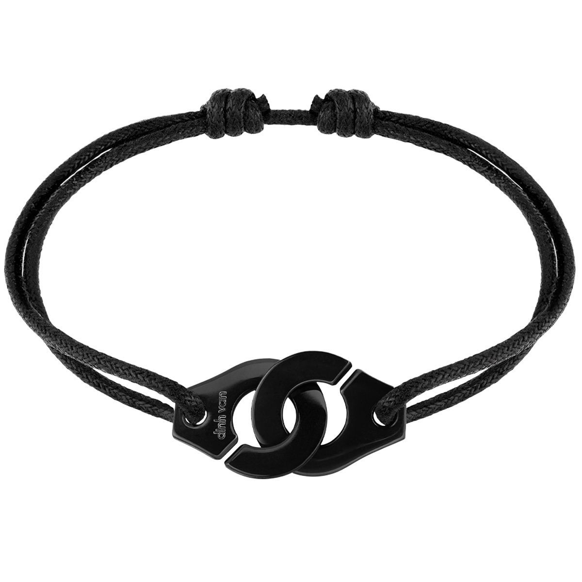 Bracelet sur cordon Menottes dinh van R15 titane noir Menottes dinh van Référence :  341148 -1