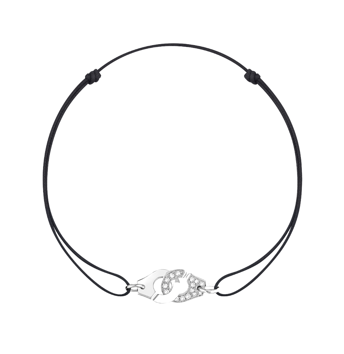 Bracelet sur cordon Menottes dinh van R10 or blanc et diamants Menottes dinh van Référence :  341222 -3