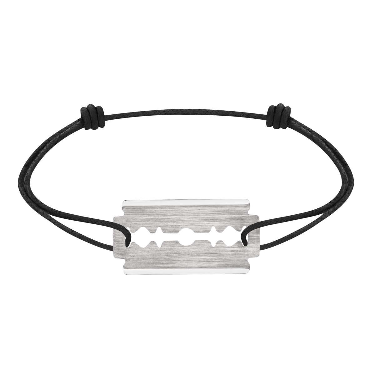 Bracelet sur cordon Lame de Rasoir MM or blanc Menottes dinh van Référence :  350103 -1