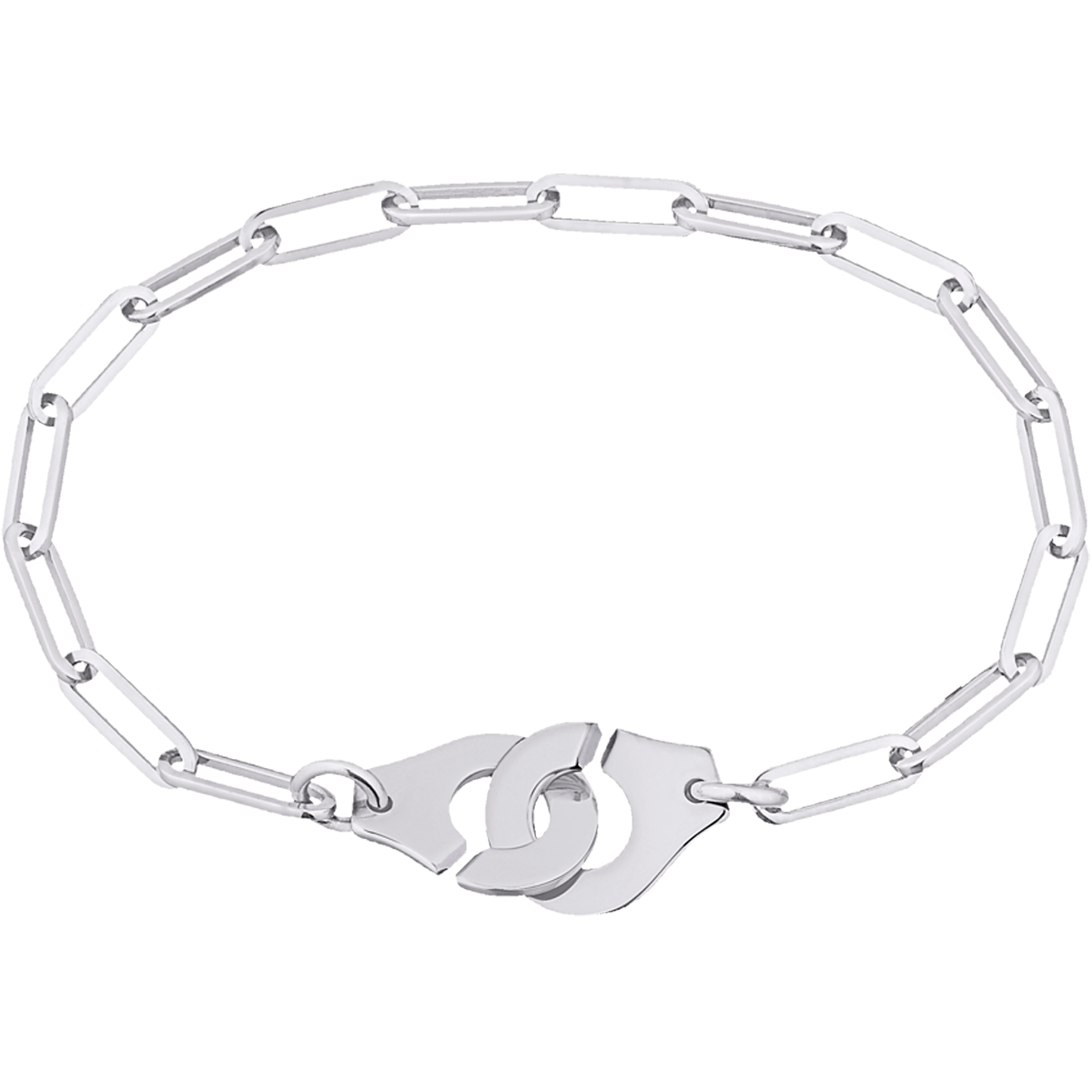 Bracelet Menottes dinh van R12 or blanc