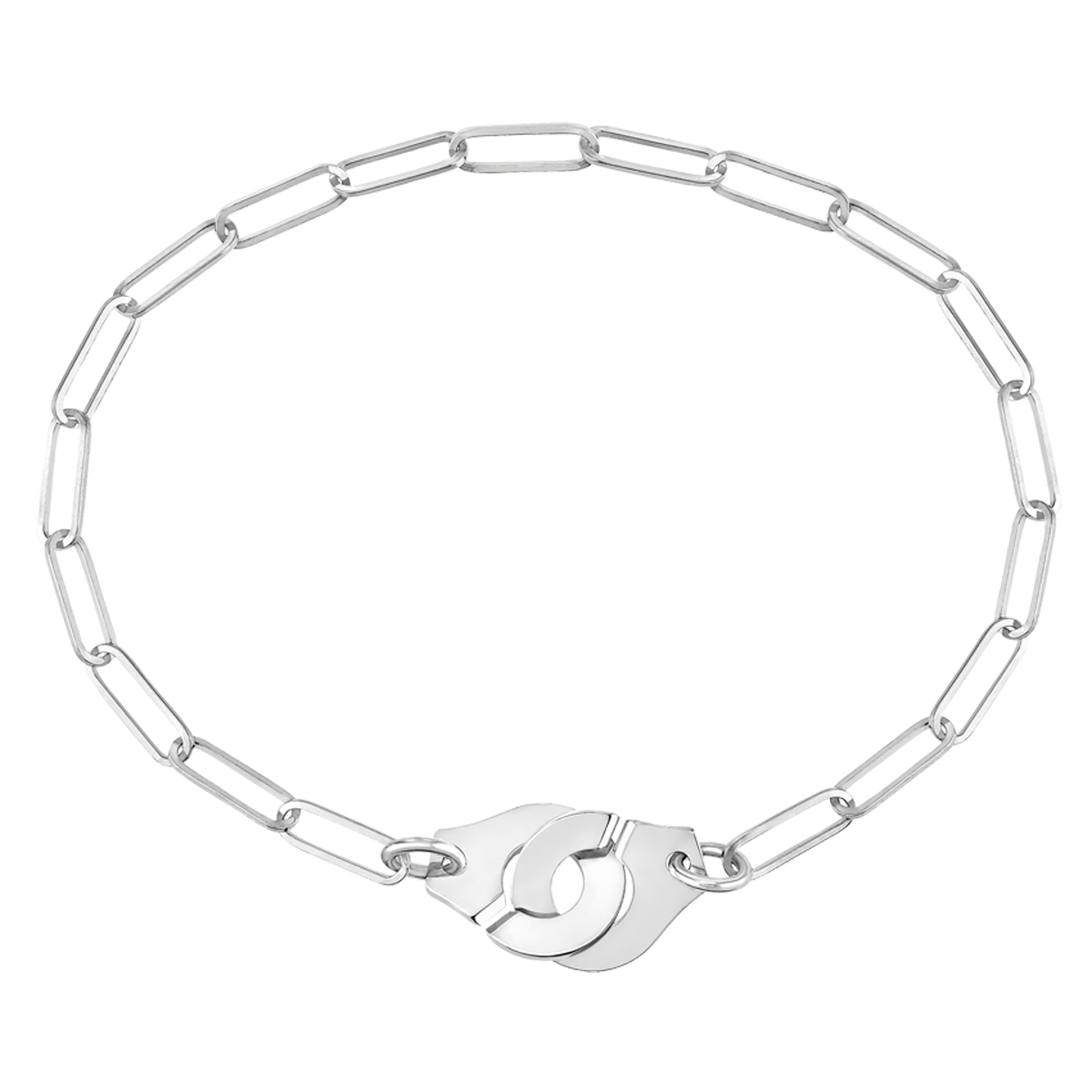 Bracelet Menottes dinh van R10 or blanc