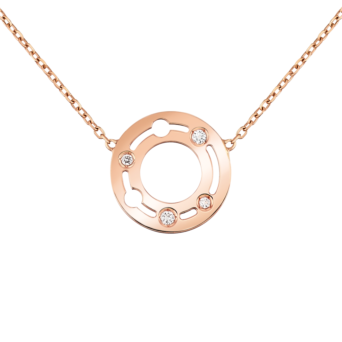 Collier Pulse dinh van or rose et diamants