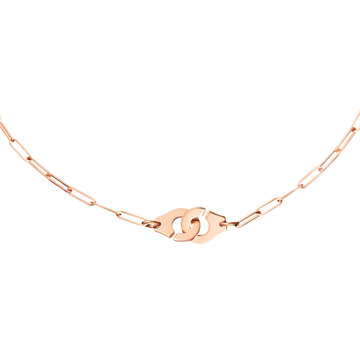 Collier Menottes dinh van R10 or rose