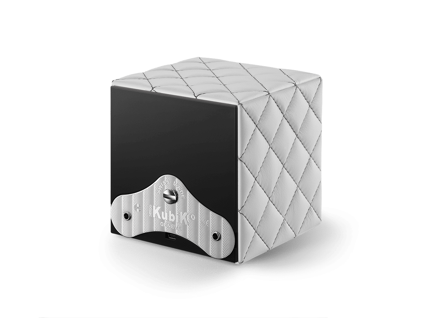 Masterbox Cuir blanc mat surpiqûres grises Masterbox Référence :  SK01.CV.COUTURE. BLANC MAT C/GRIS -2
