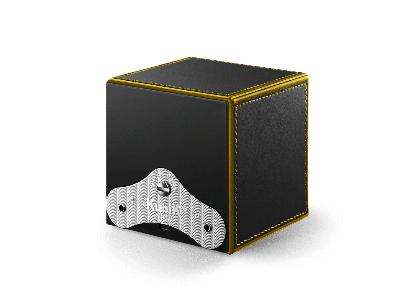 Masterbox Cuir Noir Bord Cuir Jaune Masterbox Référence :  SK01.CV.GT.JAUNE -3