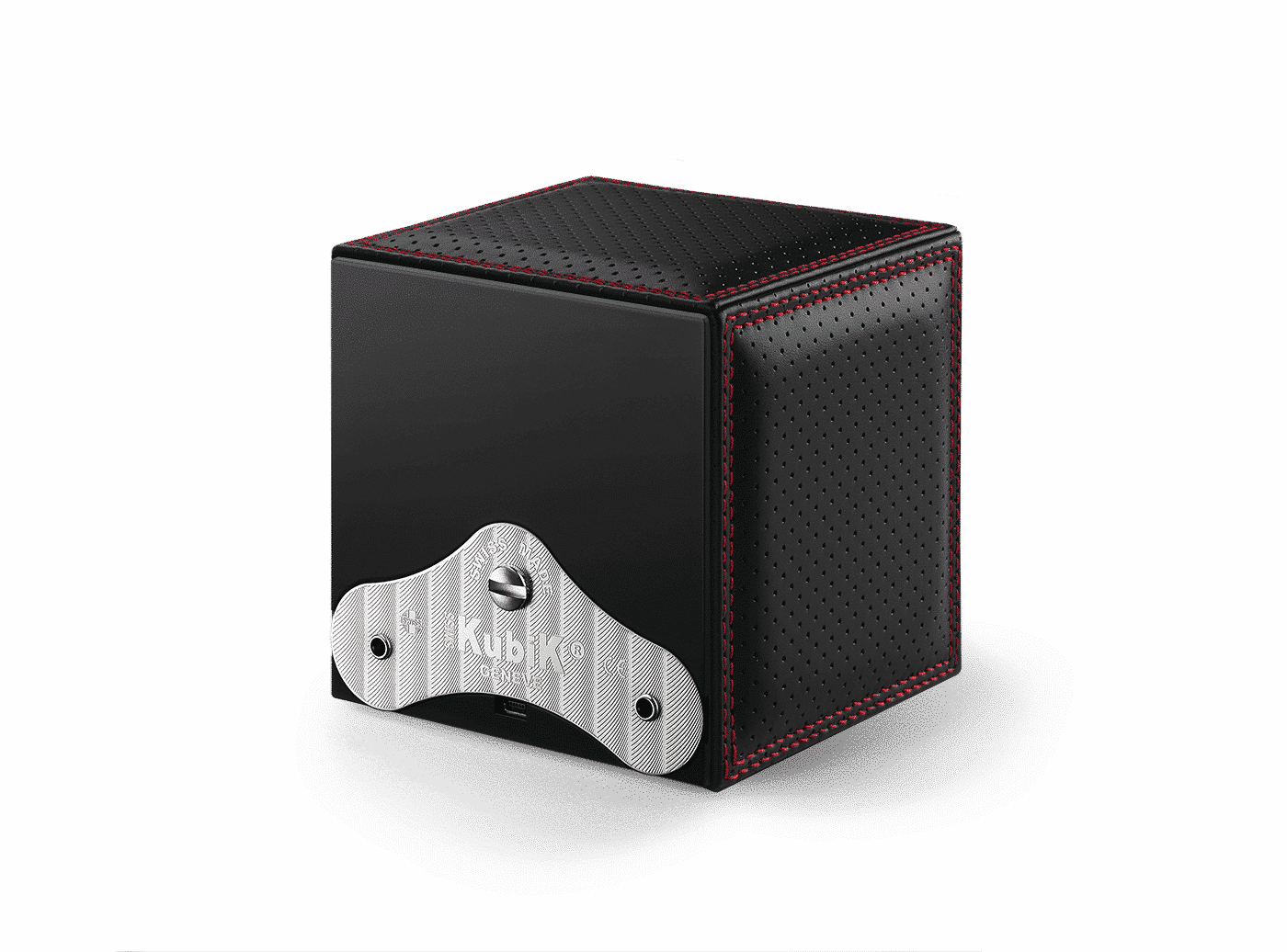Masterbox Cuir Noir Doubles Surpiqûres Rouges Masterbox Référence :  SK01.CV.RC.ROUGE -3