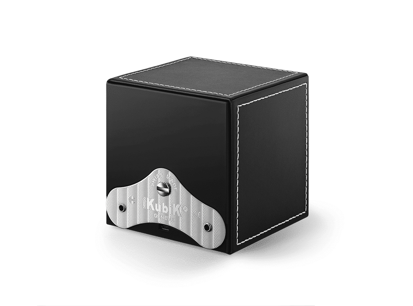 Masterbox Cuir noir surpiqûres blanches Masterbox Référence :  SK01.CV001 -3
