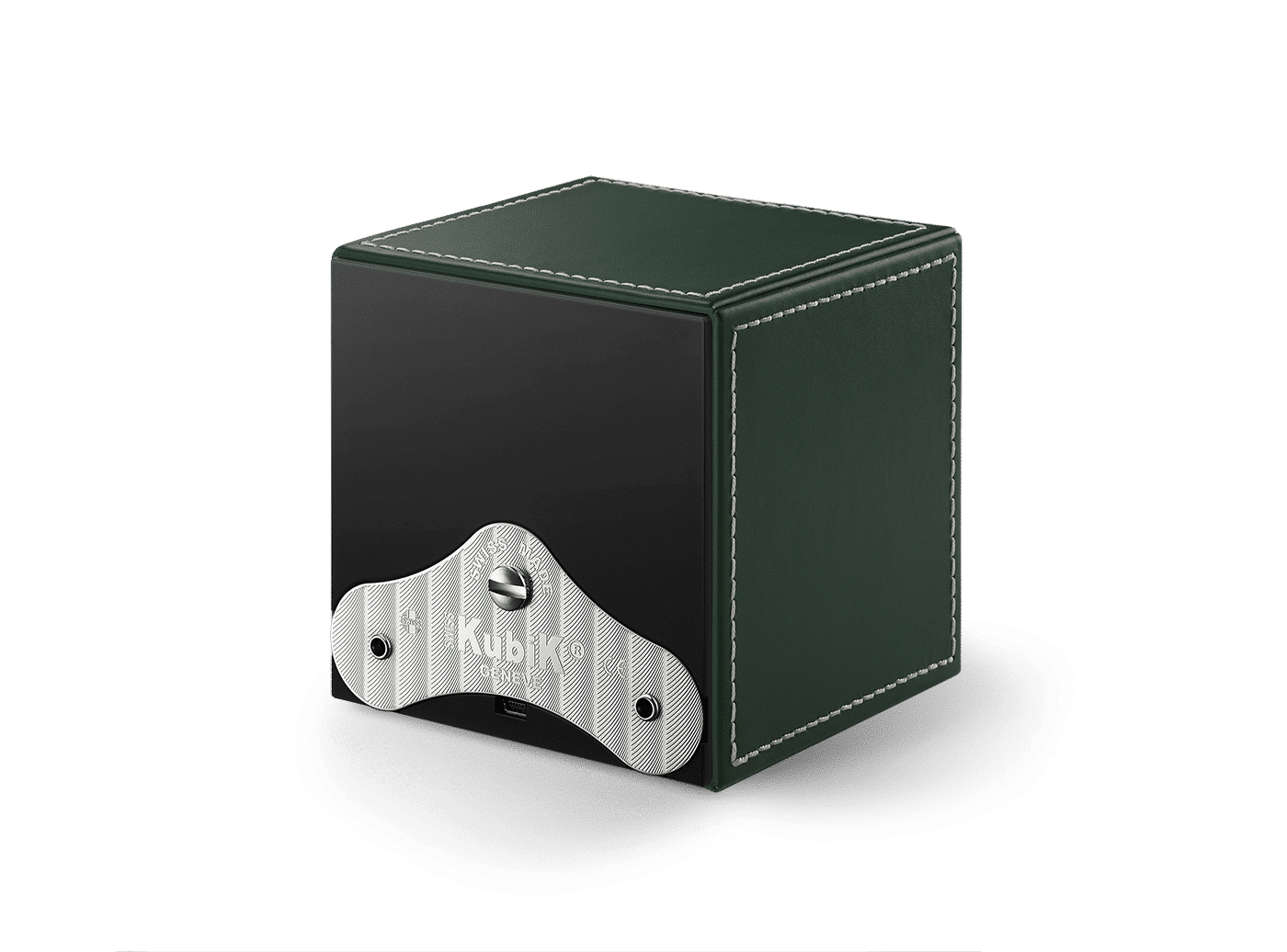 Masterbox Cuir Duo Vert Surpiqures Blanches Multiple Référence :  SK02.CV005 -3