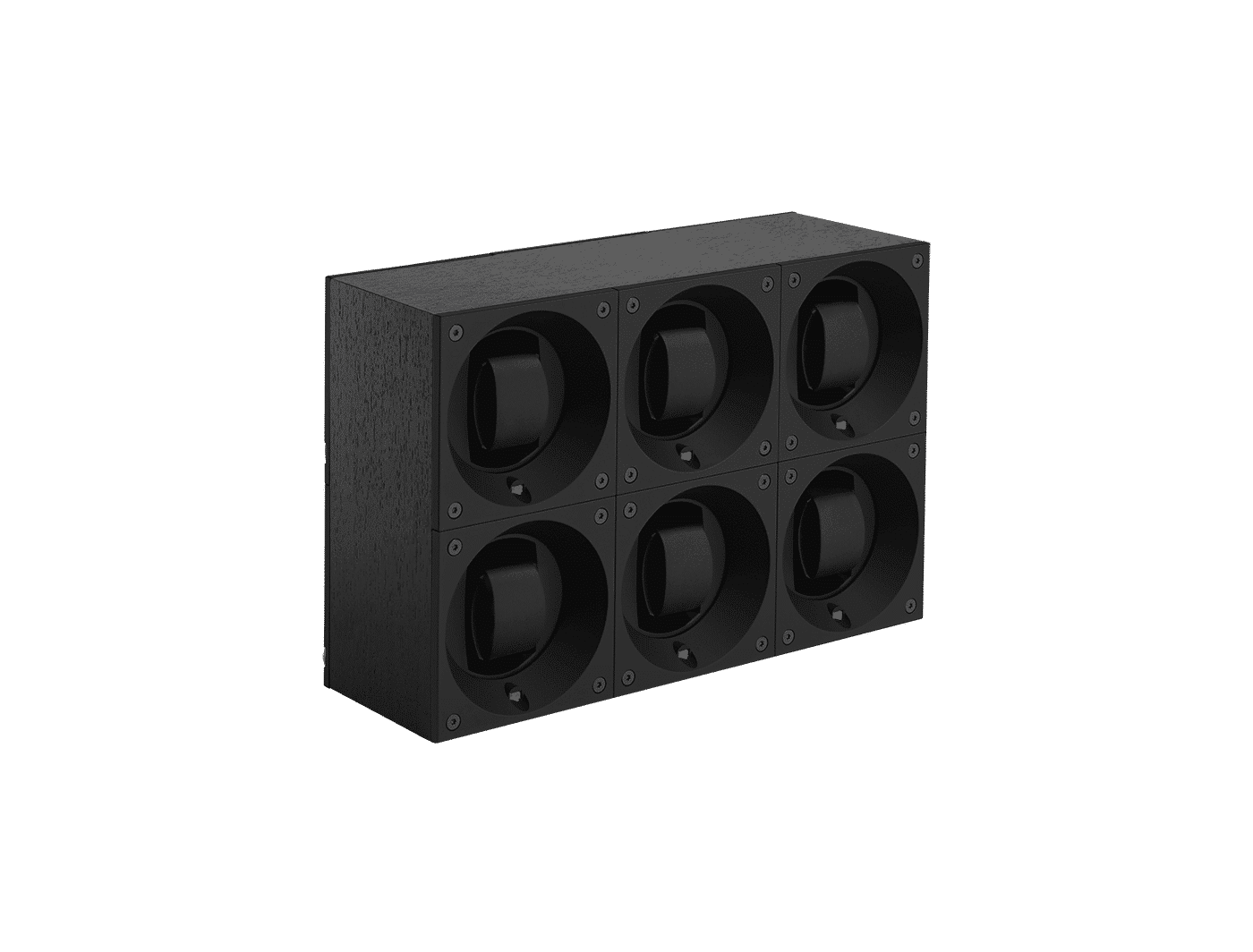 Masterbox Bois 6 Postes Wenge Noir Mat Multiple Référence :  SK06.BWN001 -1