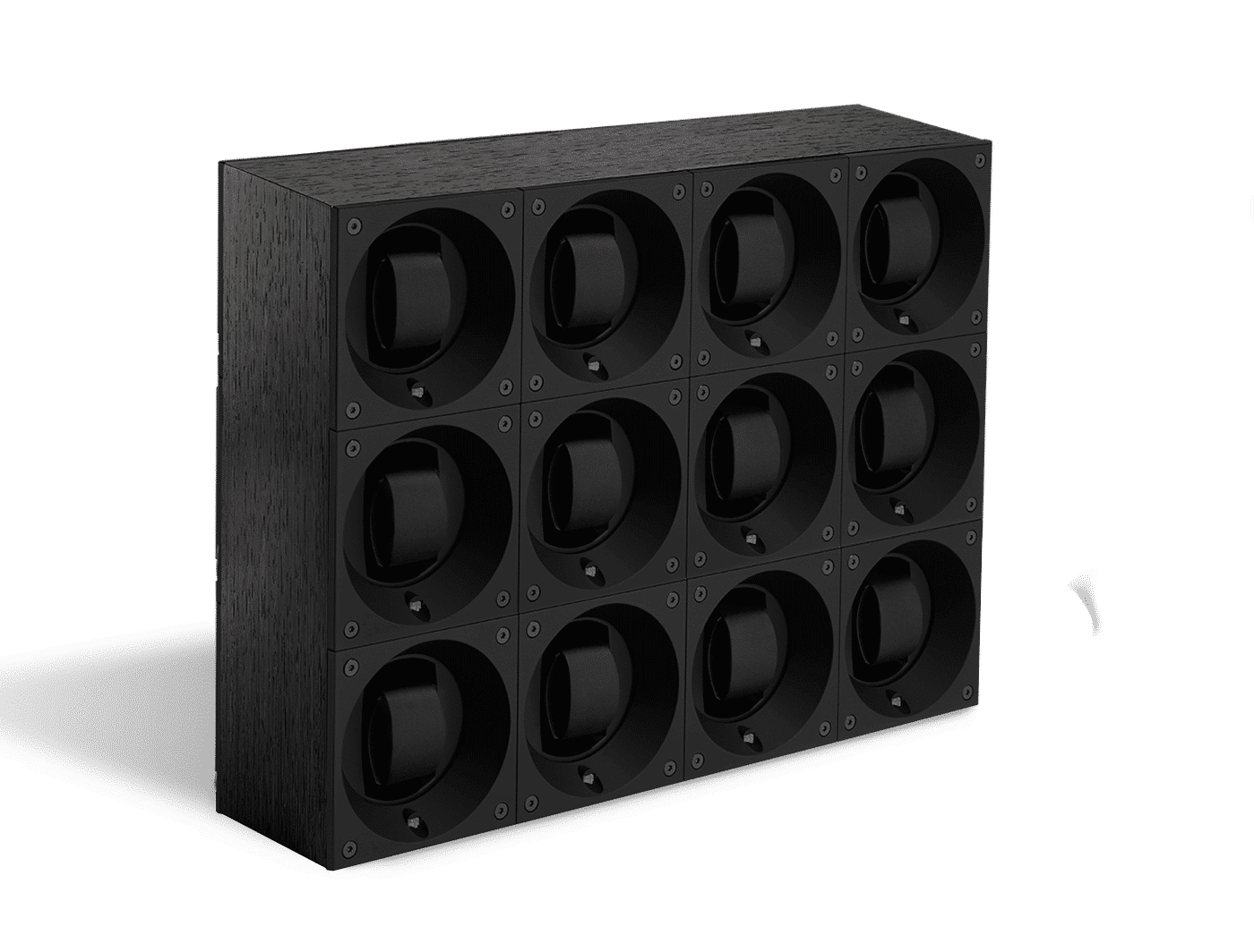 Masterbox Bois 12 Postes Wenge Noir Mat Multiple Référence :  SK12.BWN001 -1