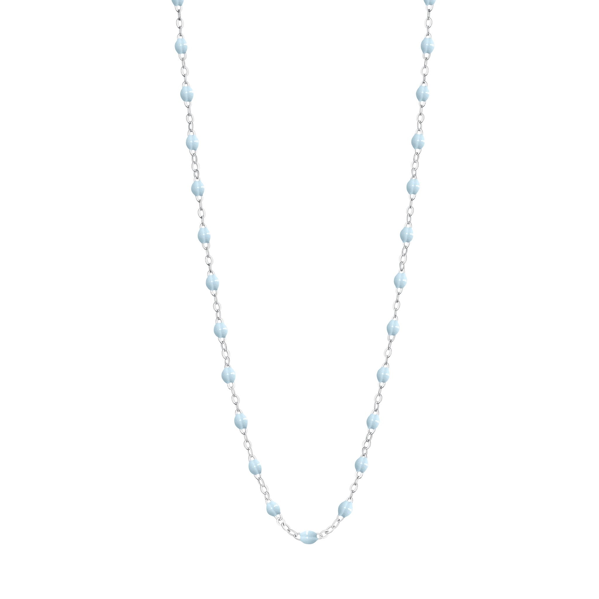 Collier bleu layette Classique Gigi, or blanc, 42 cm classique gigi Référence :  b1gi001g1542xx -1